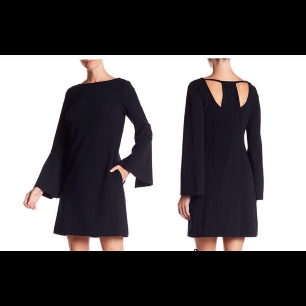 Navy Racerback Cutout Shift Dress